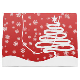 Sacola Para Presentes Grande Natal branco