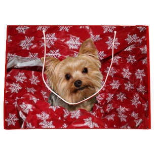 Sacola Para Presentes Grande Natal de Yorkie