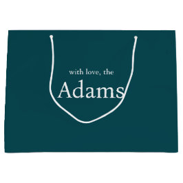 Sacola Para Presentes Grande Natal elegante | Casal moderno de entretenimento