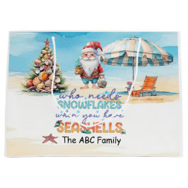 Sacola Para Presentes Grande Natal em julho com SANTA CLAUS