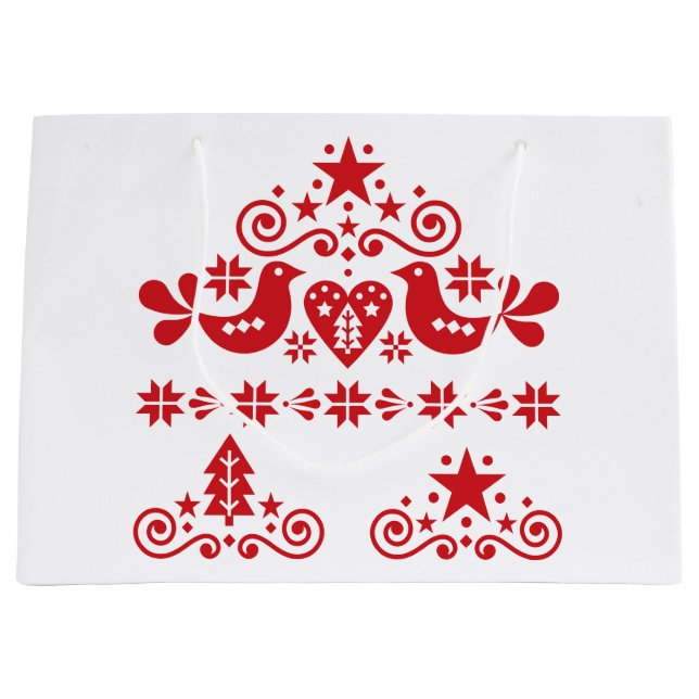 SACOLA PARA PRESENTES GRANDE NATAL GIFT BAG NATAL SUECO (Frente)