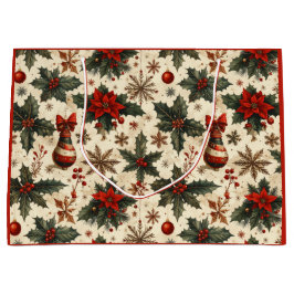 Sacola Para Presentes Grande Natal Intemporais