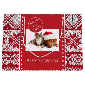 Sacola Para Presentes Grande Natal Knit
