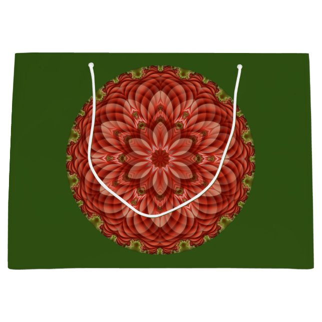 Sacola Para Presentes Grande Natal Mandala (Frente)