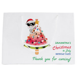 Sacola Para Presentes Grande Natal no aniversário de Julho de Naughn ou Nice To