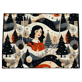 Sacola Para Presentes Grande Natal Noir