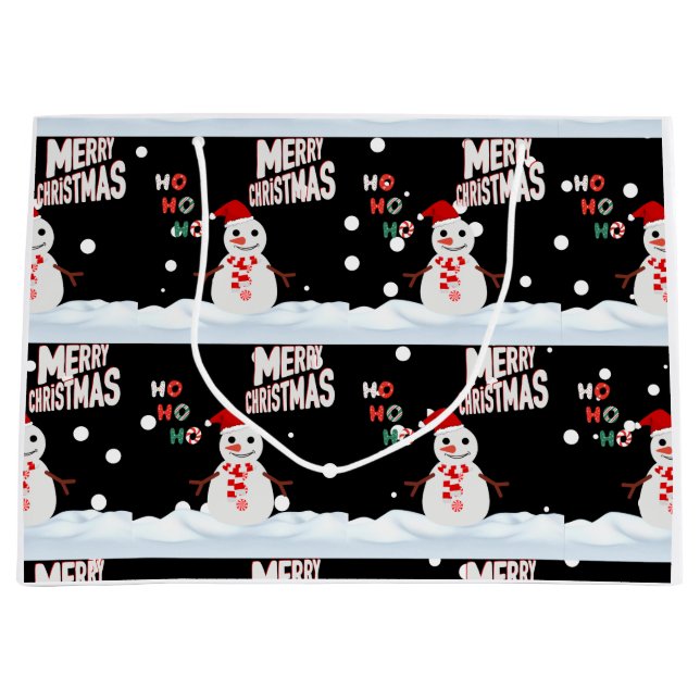 Sacola Para Presentes Grande Natal O Grande Snowman Gift Bag (Frente)