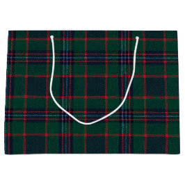 Sacola Para Presentes Grande Natal Préppy Xadrez Verde Escuro II