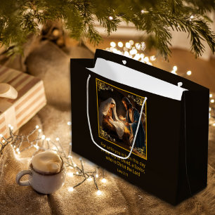 Sacola Para Presentes Grande Natal Santa Família Religiosa