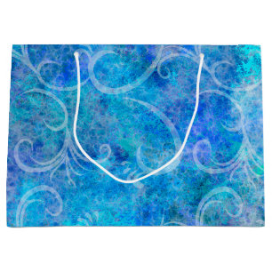 Sacola Para Presentes Grande Natal Storm Victorian Filigree Swirls B