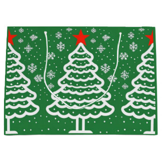 Sacola Para Presentes Grande Natal Verde e Vermelho