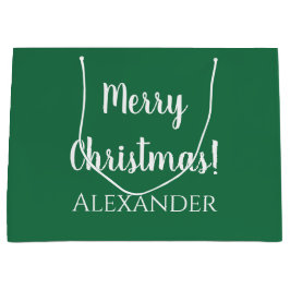 Sacola Para Presentes Grande Natal Verde Feliz Natal Personalizado