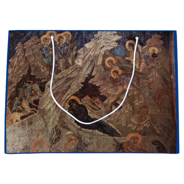 SACOLA PARA PRESENTES GRANDE NATIVIDADE DE NATAL DE SACO DE PRESENTE (Frente)