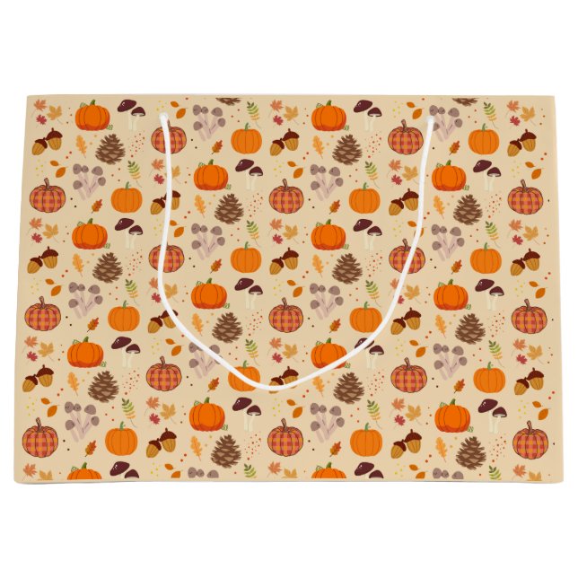 Sacola Para Presentes Grande Natureza de queda (Frente)