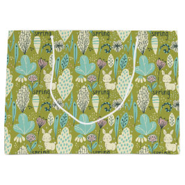 Sacola Para Presentes Grande Natureza do Coelho primavera