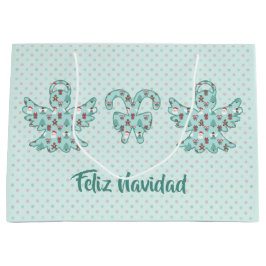 Sacola Para Presentes Grande Navidad Angel Cutout