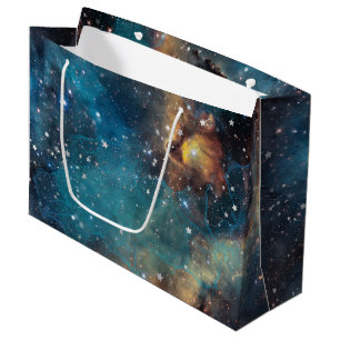 Sacola Para Presentes Grande Nebulosa da Nuvem Azul Rusty
