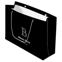 Sacola Para Presentes Grande Negócios Elegantes Monograma Minimalista Personali