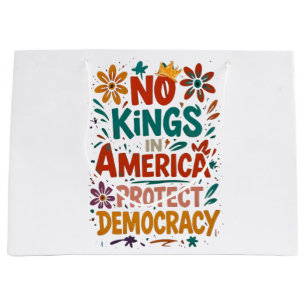 Sacola Para Presentes Grande Nenhum Rei Na América Democracia Americana