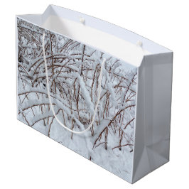 Sacola Para Presentes Grande Neve numa framboesa de framboesa.