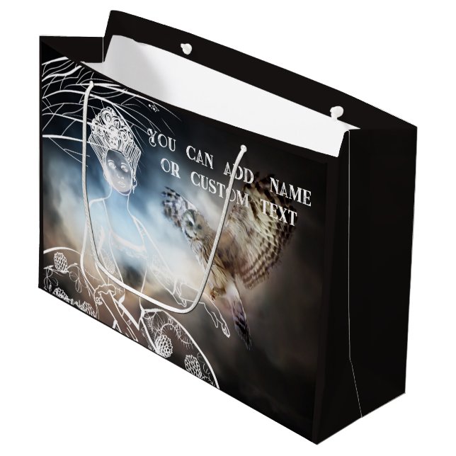 Sacola Para Presentes Grande Night Owl (Frente inclinada)