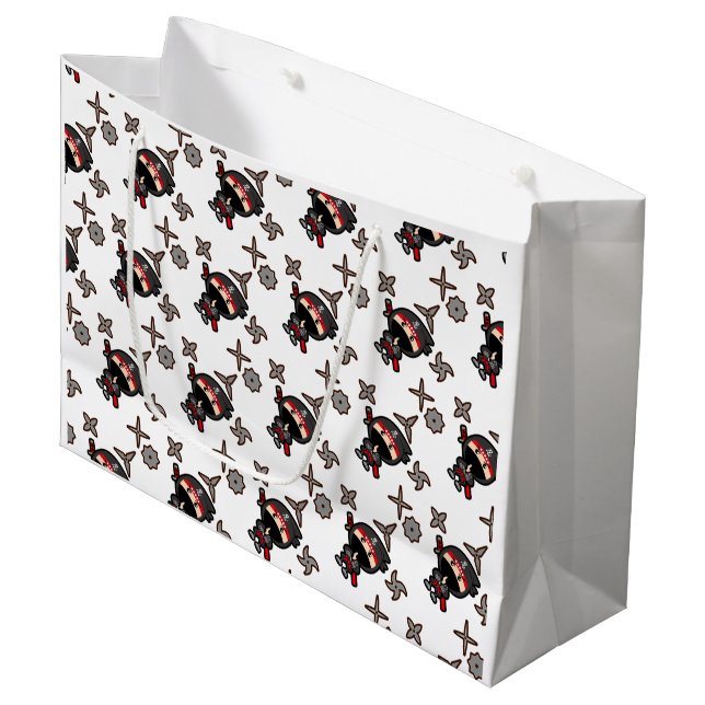 Sacola Para Presentes Grande Ninja Boy (Frente inclinada)