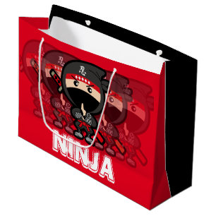 Sacola Para Presentes Grande Ninja Boy Christmas