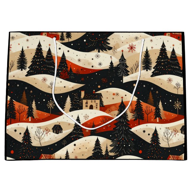 Sacola Para Presentes Grande Noir Noël - House (Frente)