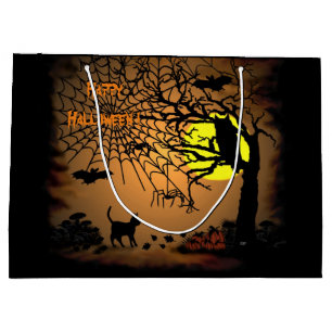Sacola Para Presentes Grande Noite de Halloween, Feliz Halloween!
