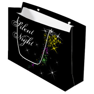 Sacola Para Presentes Grande Noite Silenciosa de Natal