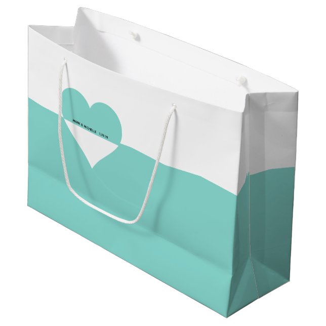 Sacola Para Presentes Grande Noiva & Companhia Festa de Chá Forever You & Me (Frente inclinada)