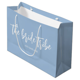 Sacola Para Presentes Grande Noiva Tribo Casamento Azul Poeirento Personalizado
