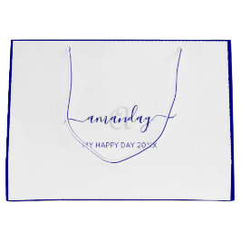 Sacola Para Presentes Grande Nome do Monograma Bridal Francesa 16º Casamento