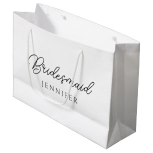 Sacola Para Presentes Grande Nome do Script de Bachelorette do Bridesmaid Perso