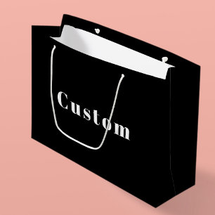 Sacola Para Presentes Grande Nome Personalizado do na moda ou outro Texto Pre