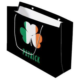Sacola Para Presentes Grande Nome Personalizado Irlanda Celta Trevo Bandeira Ir