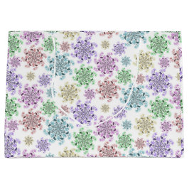 Sacola Para Presentes Grande Nordic Snow Garden 