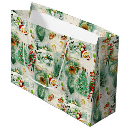 Sacola Para Presentes Grande Nostalgic Kitschmas