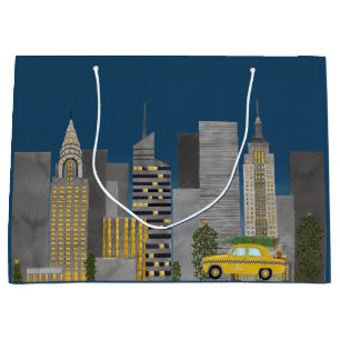 Sacola Para Presentes Grande Nova Iorque Skyline