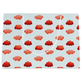 Sacola Para Presentes Grande Nuages oranges à l'aquarelle