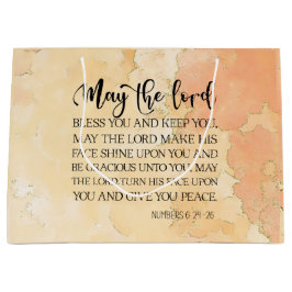 Sacola Para Presentes Grande Números 6:24-26 O Senhor Abençoa-te e Mantém-te