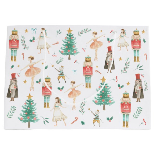 Sacola Para Presentes Grande Nutcracker Balé Images Gift Bag (Frente)