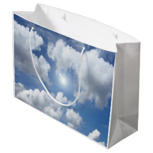 Sacola Para Presentes Grande Nuvens do Céu Azul + suas ideias