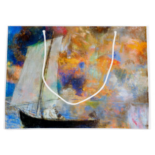 Sacola Para Presentes Grande Nuvens Flores, Redon