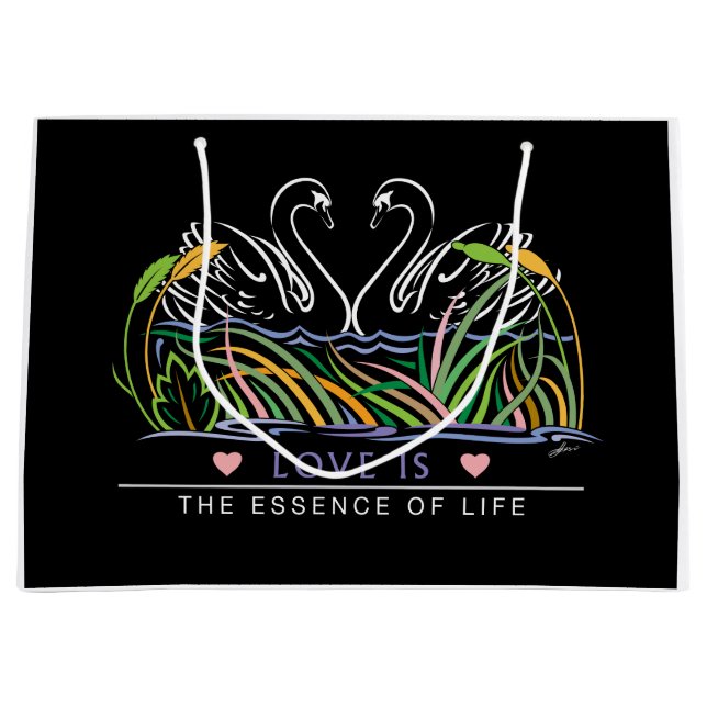 Sacola Para Presentes Grande O amor é essência (Frente)