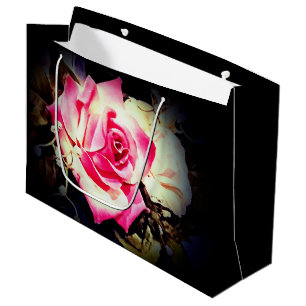 Sacola Para Presentes Grande O amor está no Bloom Photo Wrappaper