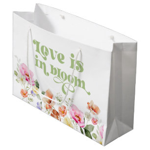 Sacola Para Presentes Grande O amor está no chá de panela de flor silvestre