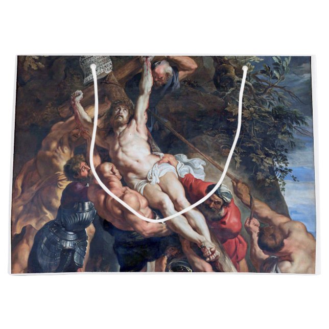 Sacola Para Presentes Grande O aumento da cruz, Rubens (Frente)