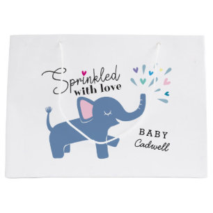 Sacola Para Presentes Grande O bebê lunático do elefante polvilha