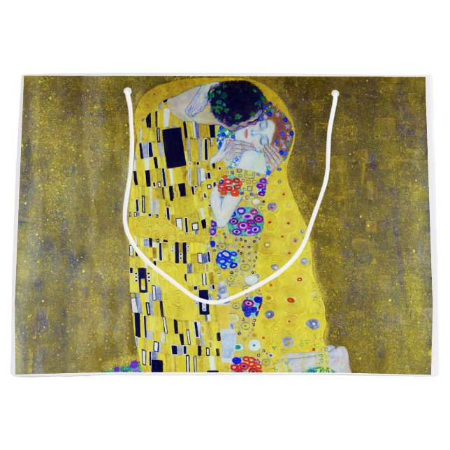 Sacola Para Presentes Grande O Beijo, Gustav Klimt (Frente)